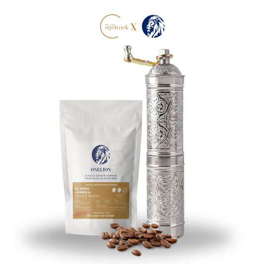 Turkish Coffee Traditional Manual Mill Silver